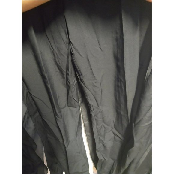 Black and silver Embellished Chiffon Jumpsuit size XL with peplum waist - Picture 6 of 10
